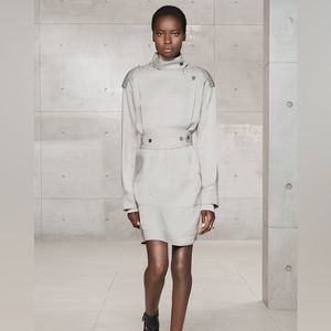 Zara Gray Belted Mini Dress